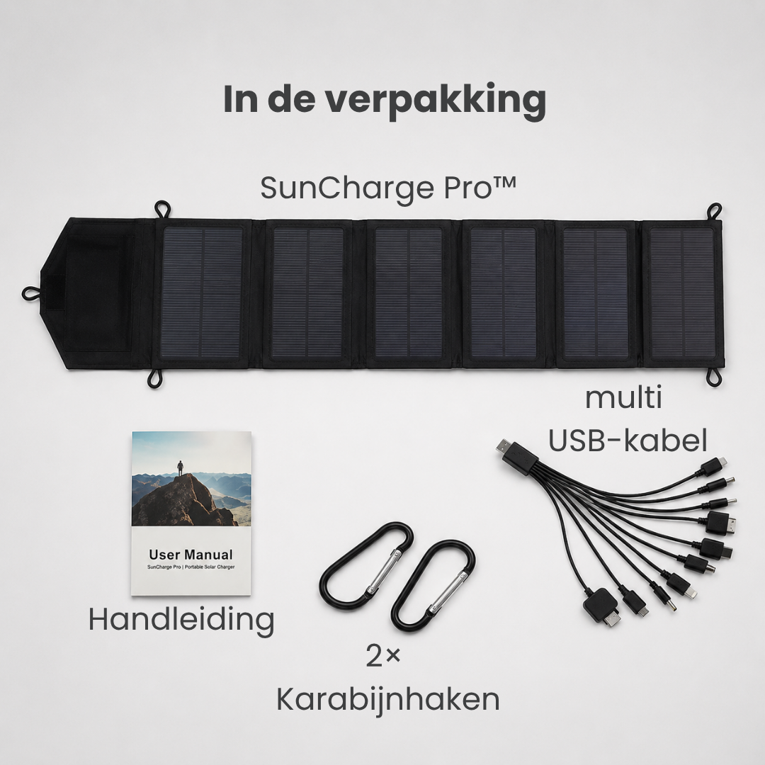 SunCharge Pro™ Altijd stroom. Waar je ook bent.