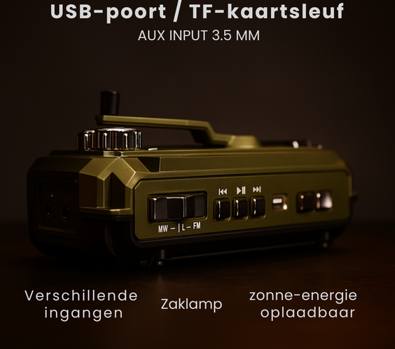 PowerSafe™ 3-in-1 Noodradio: opladen, radio en zaklamp in één