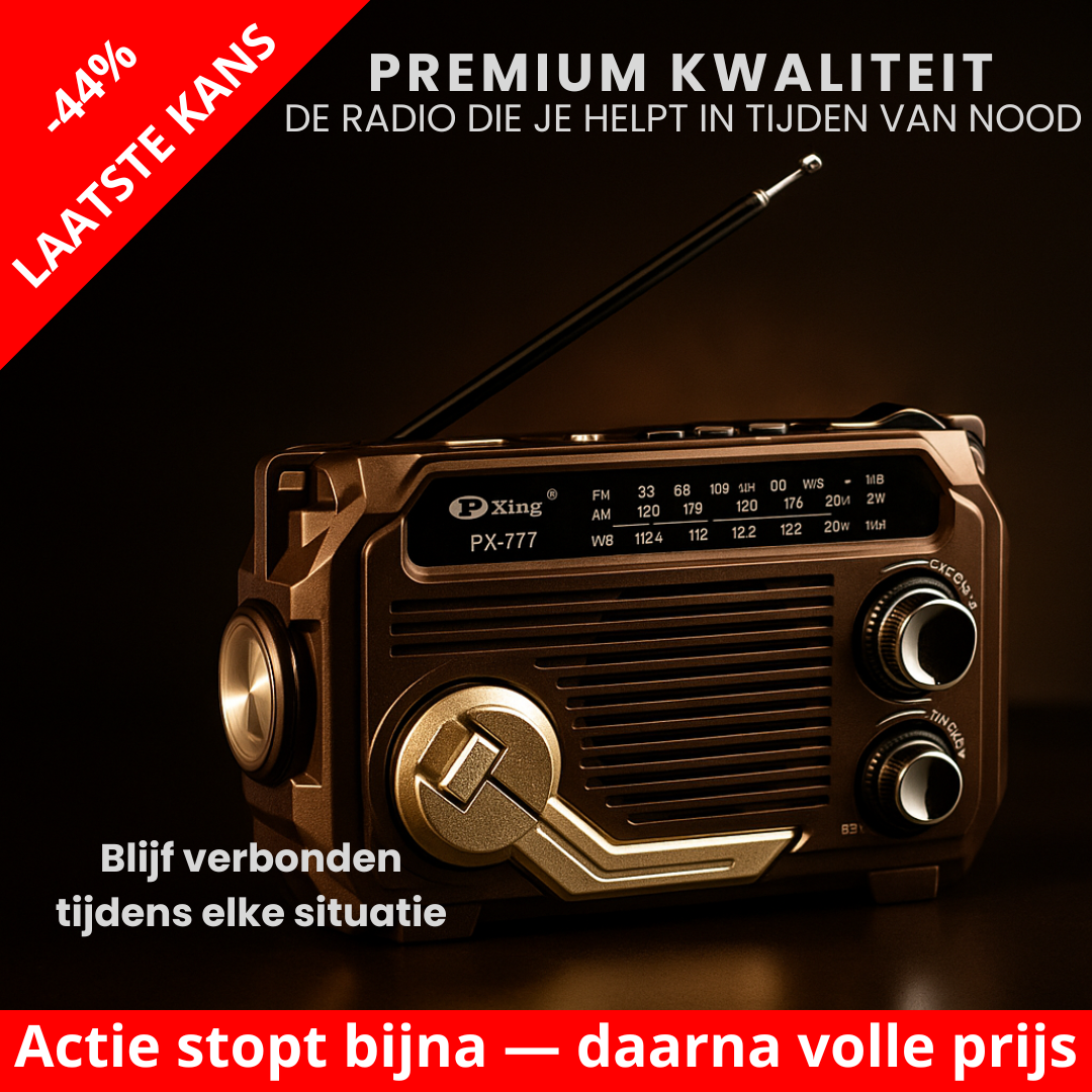 Altijd voorbereid met de PowerSafe™ 3-in-1 Noodradio: opladen, radio en zaklamp in één.